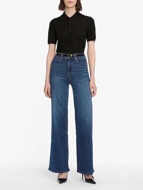 Frame Le Slim Palazzo Wide Leg Denim Jeans Celebrity Wash High Rise size 29